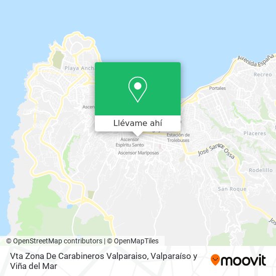 Mapa de Vta Zona De Carabineros Valparaiso