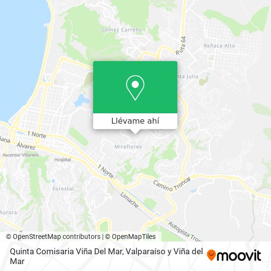 Mapa de Quinta Comisaria Viña Del Mar