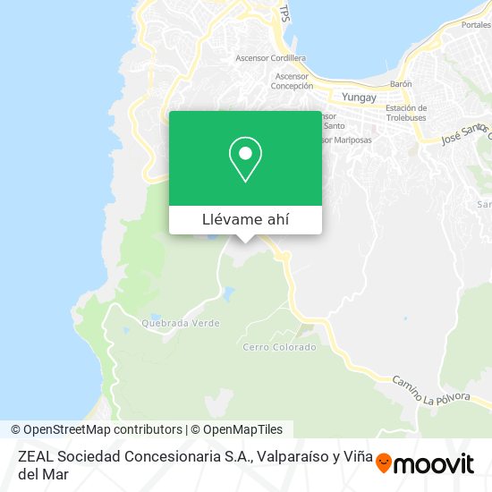 Mapa de ZEAL Sociedad Concesionaria S.A.