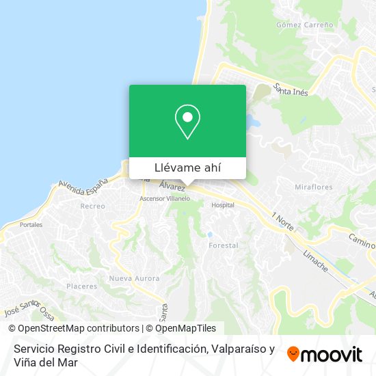 Mapa de Servicio Registro Civil e Identificación