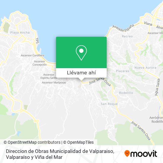 Mapa de Direccion de Obras Municipalidad de Valparaiso