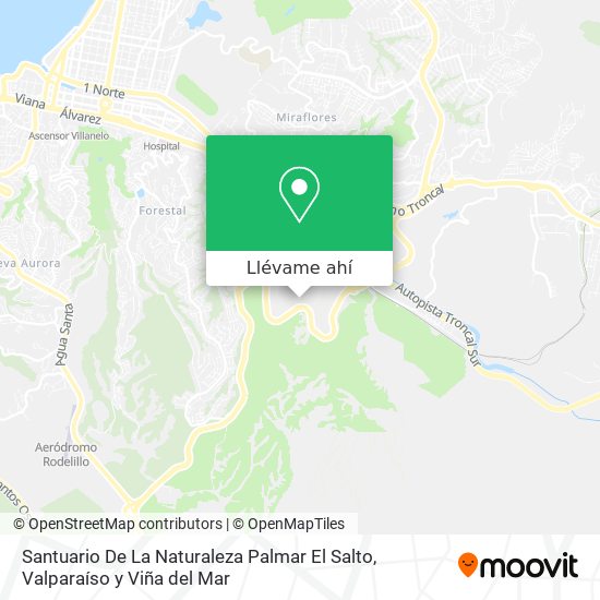 Mapa de Santuario De La Naturaleza Palmar El Salto