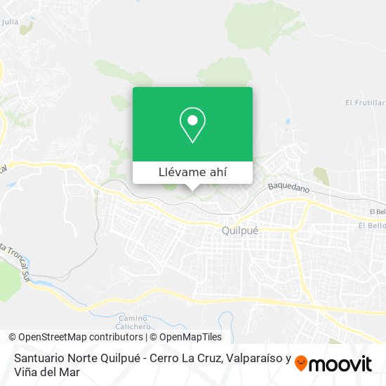 Mapa de Santuario Norte Quilpué - Cerro La Cruz