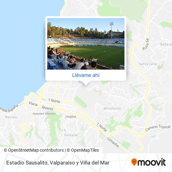 Mapa de Estadio Sausalito