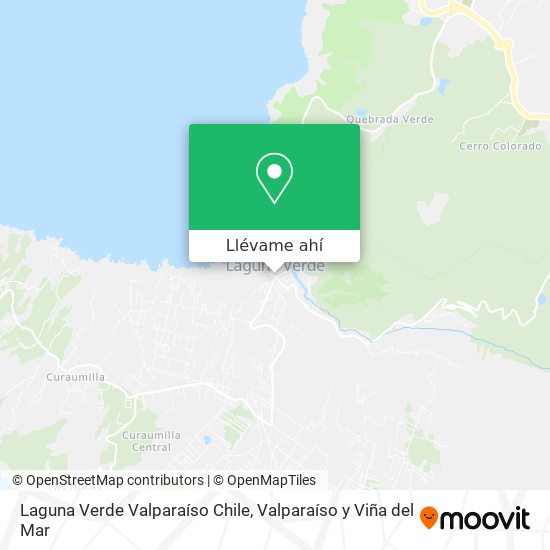 Mapa de Laguna Verde Valparaíso Chile