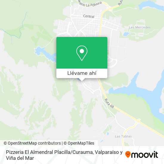 Mapa de Pizzeria El Almendral Placilla / Curauma