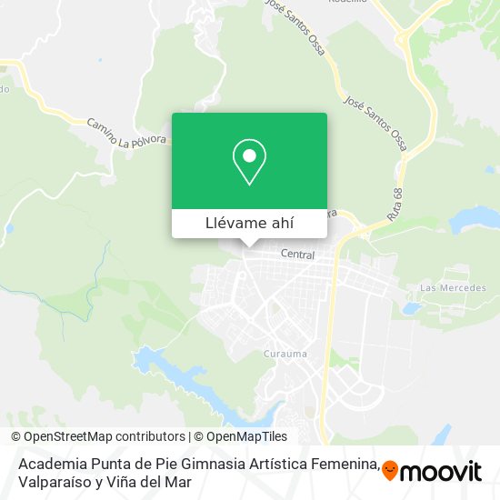 Mapa de Academia Punta de Pie Gimnasia Artística Femenina