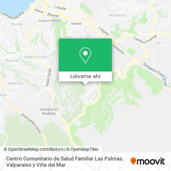 Mapa de Centro Comunitario de Salud Familiar Las Palmas