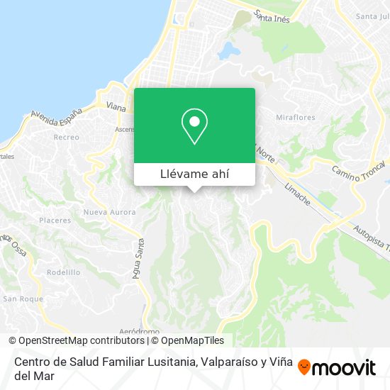 Mapa de Centro de Salud Familiar Lusitania