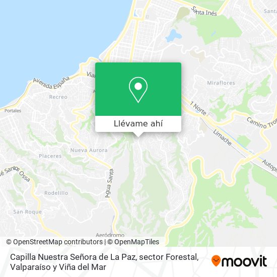 Mapa de Capilla Nuestra Señora de La Paz, sector Forestal