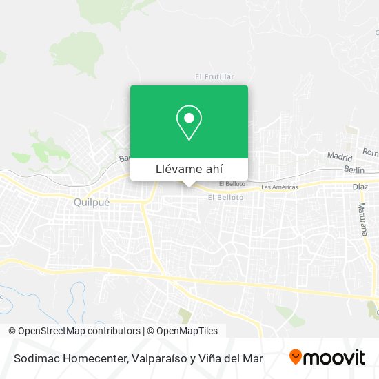 Mapa de Sodimac Homecenter