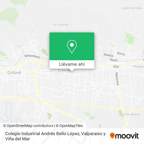 Mapa de Colegio Industrial Andrés Bello López