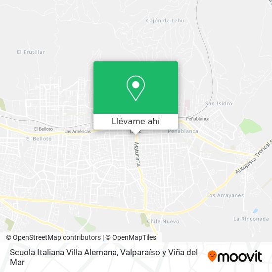 Mapa de Scuola Italiana Villa Alemana