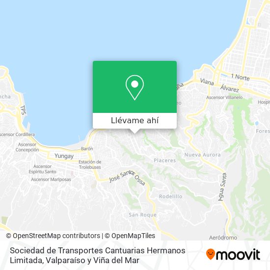 Mapa de Sociedad de Transportes Cantuarias Hermanos Limitada