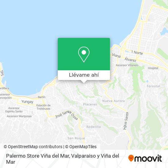 Mapa de Palermo Store Viña del Mar
