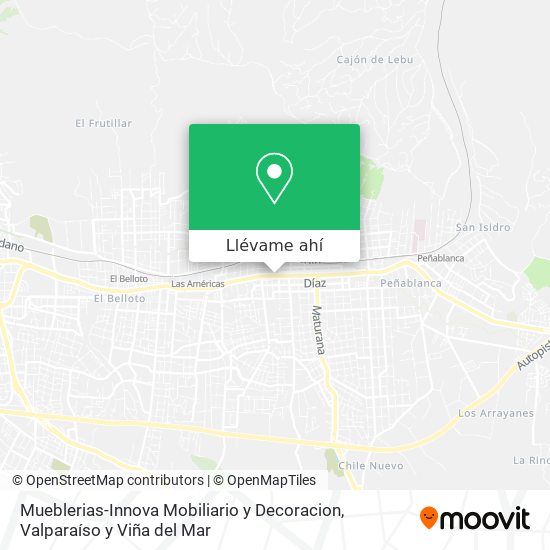 Mapa de Mueblerias-Innova Mobiliario y Decoracion