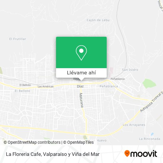 Cómo llegar a La Floreria Cafe en Quilpue en Autobús o Metro?