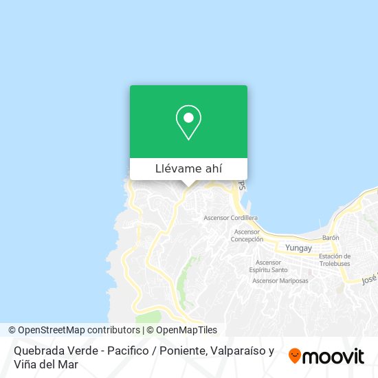 Mapa de Quebrada Verde - Pacifico / Poniente