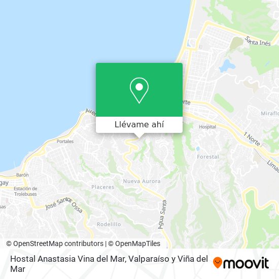 Mapa de Hostal Anastasia Vina del Mar