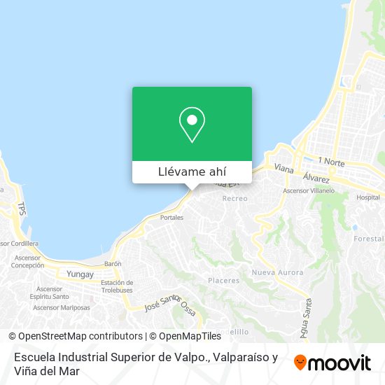 Mapa de Escuela Industrial Superior de Valpo.