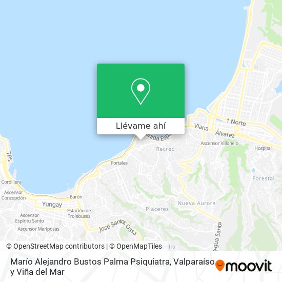 Mapa de Marío Alejandro Bustos Palma Psiquiatra