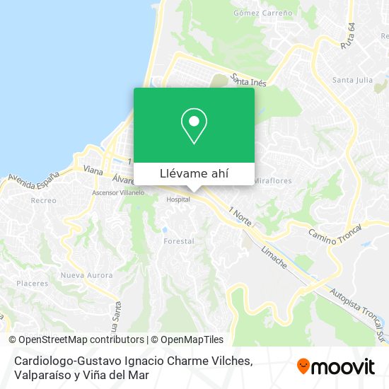 Mapa de Cardiologo-Gustavo Ignacio Charme Vilches