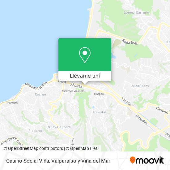 Mapa de Casino Social Viña