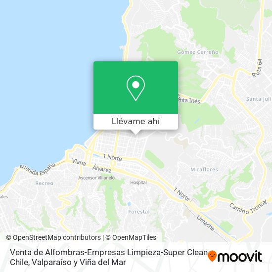 Mapa de Venta de Alfombras-Empresas Limpieza-Super Clean Chile