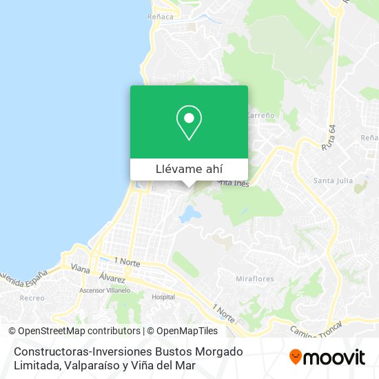 Mapa de Constructoras-Inversiones Bustos Morgado Limitada