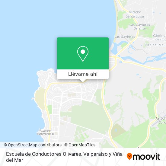 Mapa de Escuela de Conductores Olivares