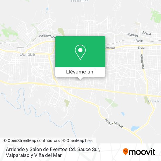 Mapa de Arriendo y Salon de Eventos Cd. Sauce Sur