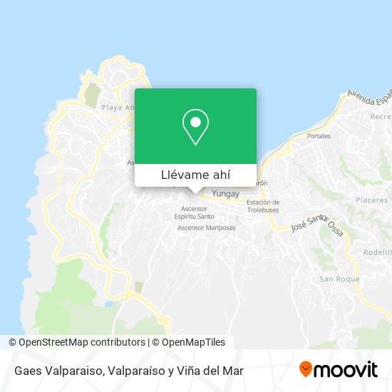 Mapa de Gaes Valparaiso