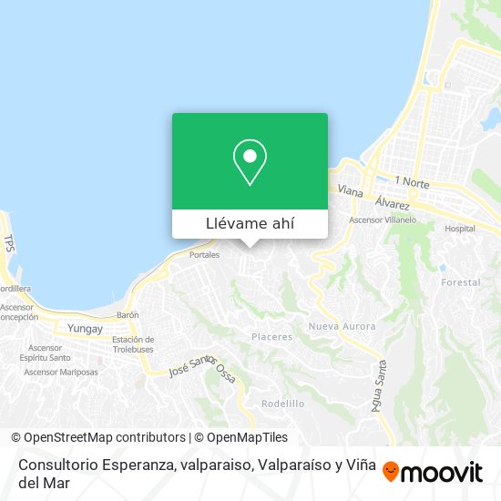 Mapa de Consultorio Esperanza, valparaiso