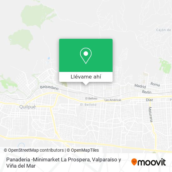 Mapa de Panaderia -Minimarket La Prospera