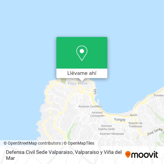 Mapa de Defensa Civil Sede Valparaiso