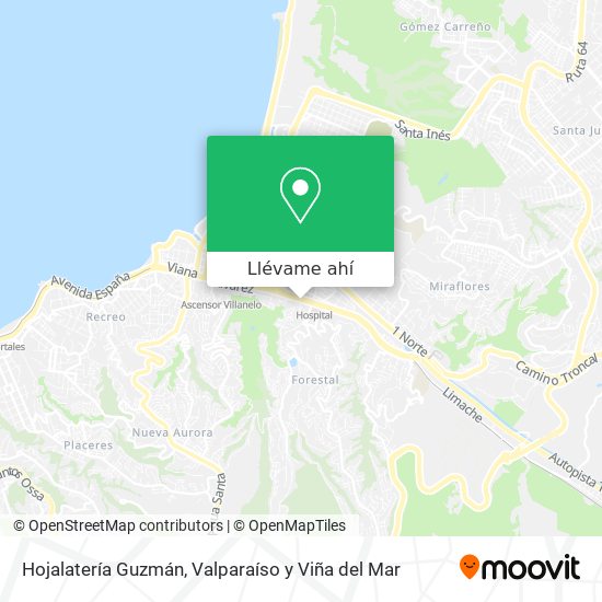 Mapa de Hojalatería Guzmán