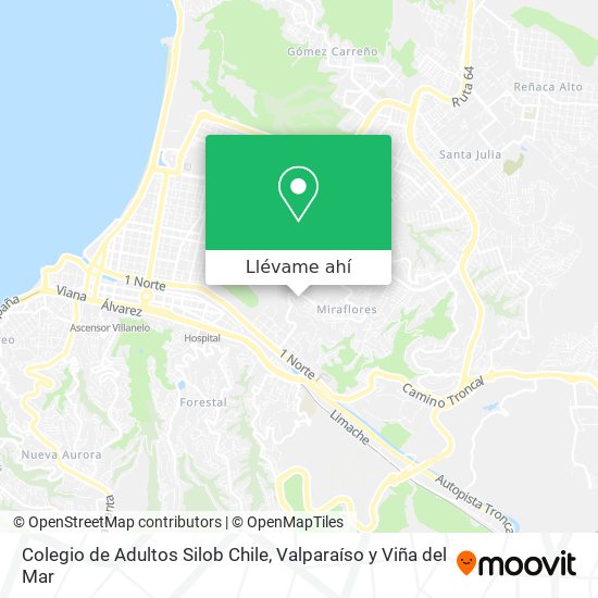 Mapa de Colegio de Adultos Silob Chile