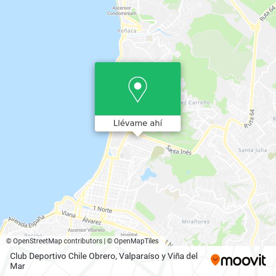 Mapa de Club Deportivo Chile Obrero