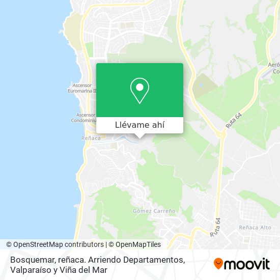 Mapa de Bosquemar, reñaca. Arriendo Departamentos