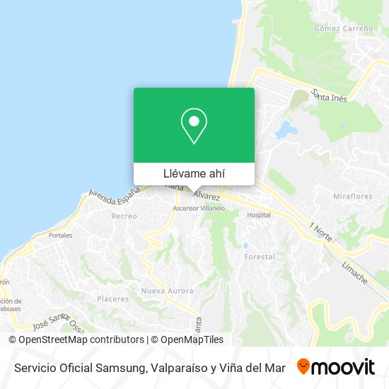 Mapa de Servicio Oficial Samsung