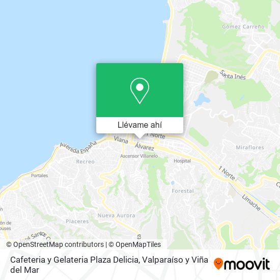 Mapa de Cafeteria y Gelateria Plaza Delicia
