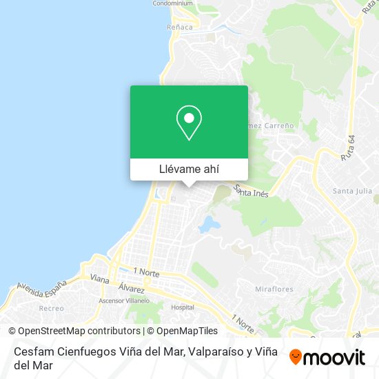 Mapa de Cesfam Cienfuegos Viña del Mar