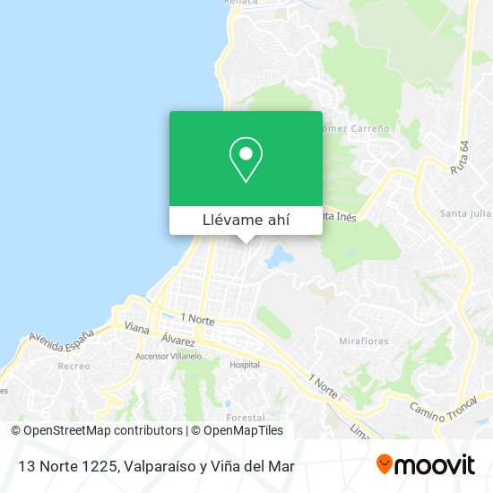 Mapa de 13 Norte 1225