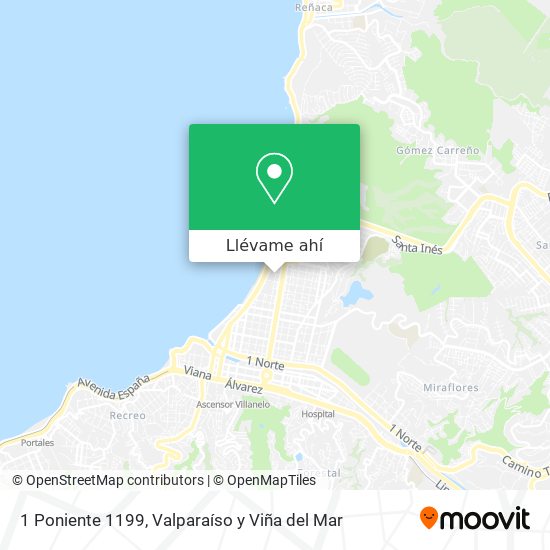 Mapa de 1 Poniente 1199