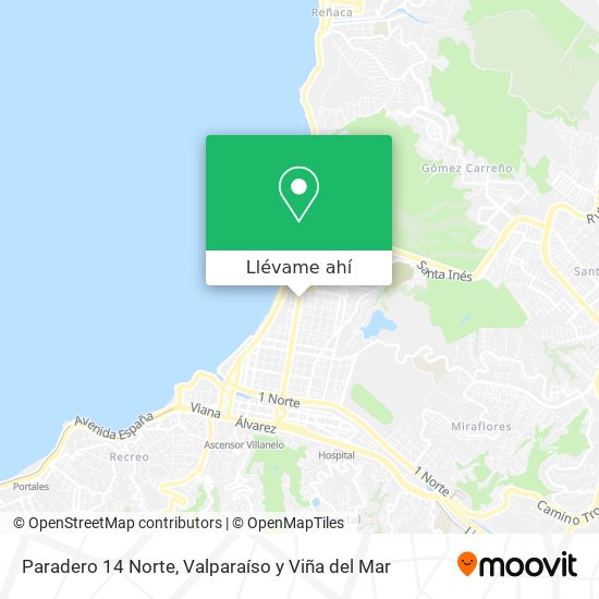 Mapa de Paradero 14 Norte