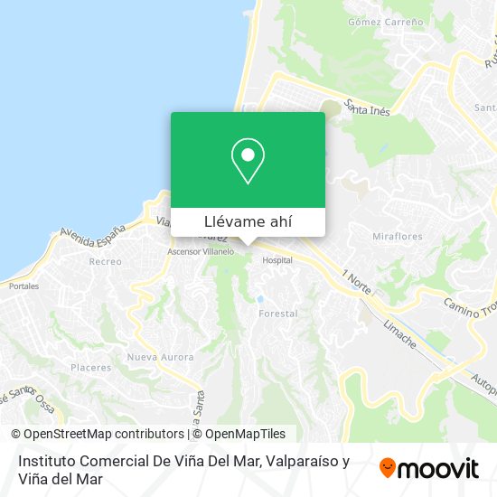 Mapa de Instituto Comercial De Viña Del Mar