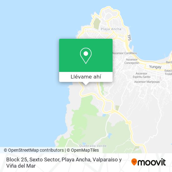 Mapa de Block 25, Sexto Sector, Playa Ancha