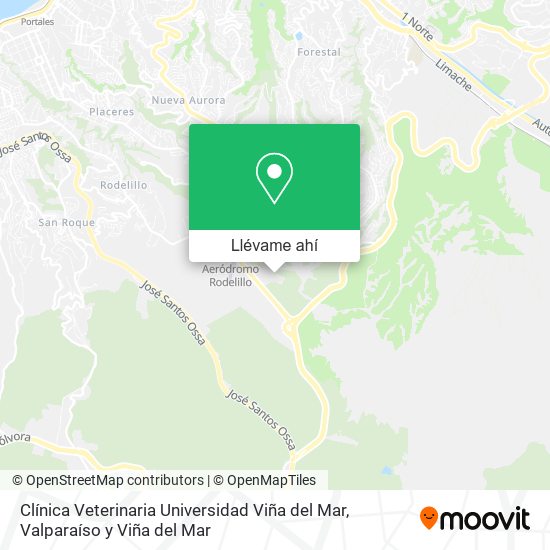 Mapa de Clínica Veterinaria Universidad Viña del Mar