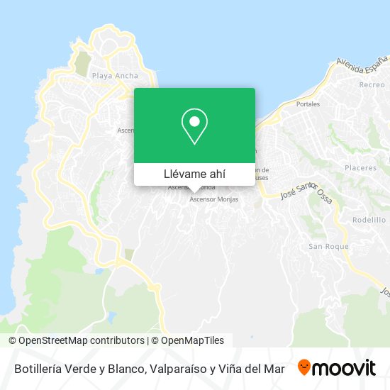 Mapa de Botillería Verde y Blanco