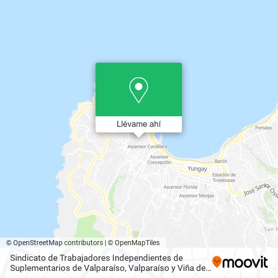 Mapa de Sindicato de Trabajadores Independientes de Suplementarios de Valparaíso